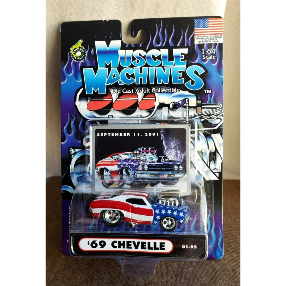 2001 Muscle Machines 1969 CHEVELLE September 11, 2001 1:64 Stripes & Stars 01-95